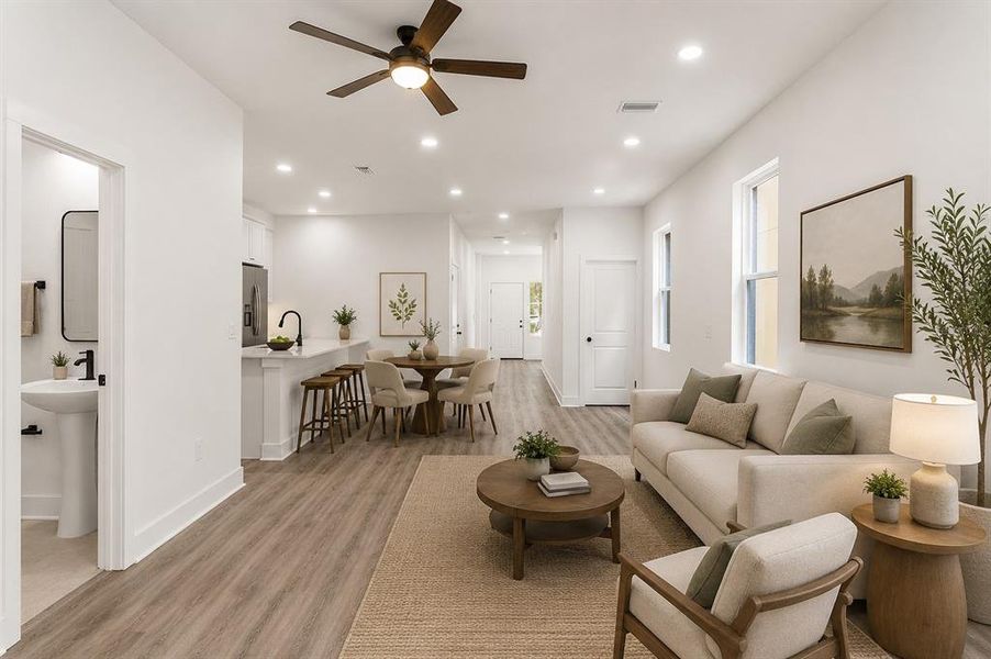 Furnished interior view inside a new home in , Tampa (Image 9). Furnished interior view inside a new home in , Tampa (Image 9).