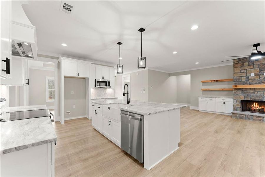 Furnished interior view inside a new home in , Clarkesville (Image 8).