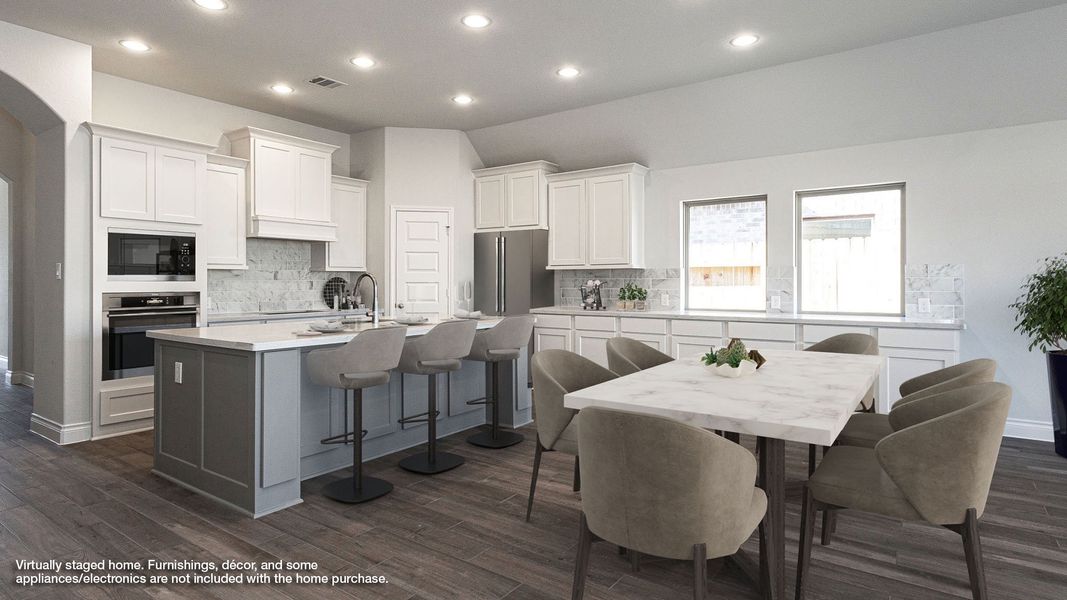 Representative furnished interior of a home built from the 2529W by Perry Homes in Santa Rita Ranch - Eldorado, Liberty Hill (Image 5). Representative furnished interior of a home built from the 2529W by Perry Homes in Santa Rita Ranch - Eldorado, Liberty Hill (Image 5).