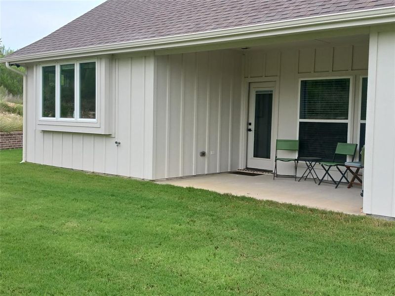 Exterior details and patio area of a home in , Bluff Dale (Image 21).