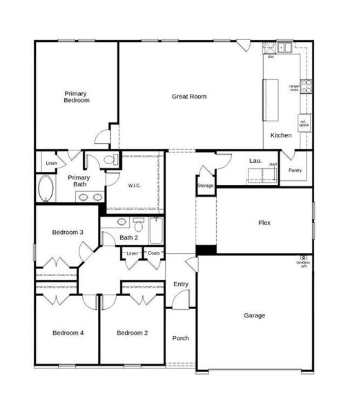 2D floor plan layout of this home in Heartland Signature, Crandall, TX (Image 3). 2D floor plan layout of this home in Heartland Signature, Crandall, TX (Image 3).