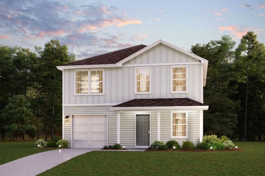 Front exterior of a new home in Harris Landing, Grifton, NC, highlighting curb appeal (Image 1).