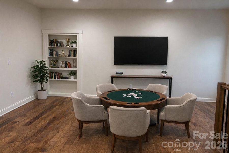 stair landing, murphy door to bonus room- AI Generated staging