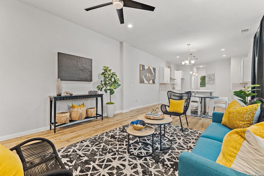 Furnished interior view inside a new home in , San Antonio (Image 26). Furnished interior view inside a new home in , San Antonio (Image 26).