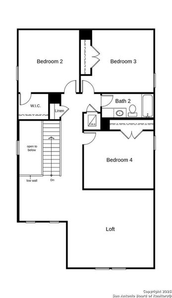 2D floor plan layout of this home in The Granary - Heritage Collection, San Antonio, TX (Image 4). 2D floor plan layout of this home in The Granary - Heritage Collection, San Antonio, TX (Image 4).