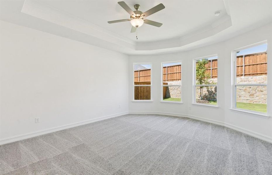 Spacious owner's suite highlighted by large windows Spacious owner's suite highlighted by large windows