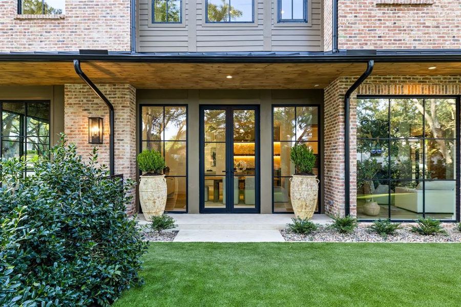 Exterior details and patio area of a home in , Dallas (Image 1). Exterior details and patio area of a home in , Dallas (Image 1).