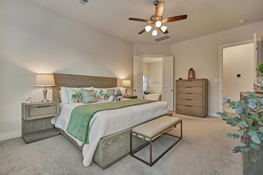 Furnished interior view inside a new home in Audubon 60', Magnolia (Image 43).