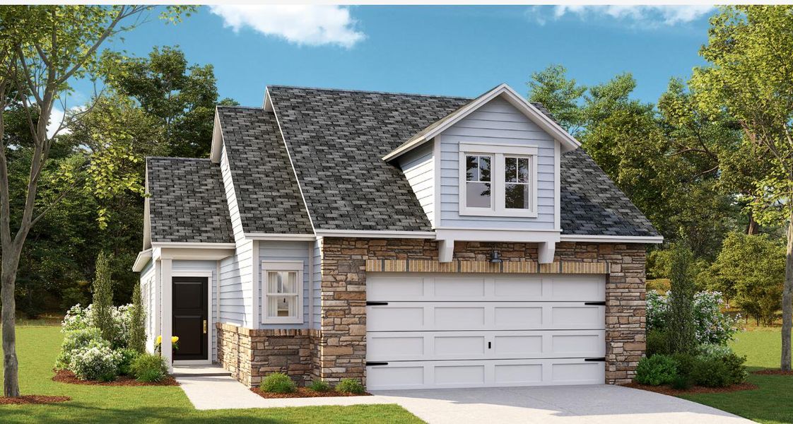 Front exterior of a home in the Horizons at Carnes Crossroads | 55+: Cottage Collection community, located in Summerville, SC (Image 30).