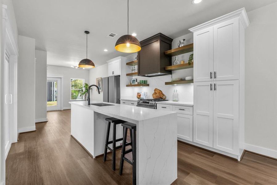 Furnished interior view inside a new home in , Dickinson (Image 13).