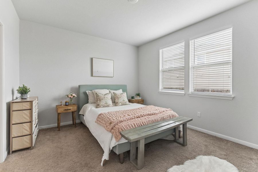 Furnished interior view inside a new home in Stallion Run, Buda (Image 12).