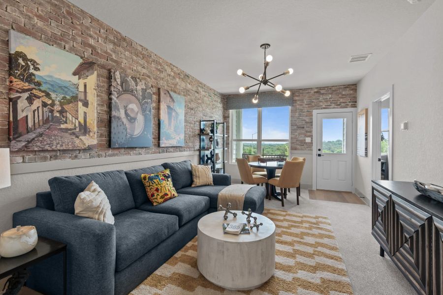 Furnished interior view inside a new home in Santa Rita Ranch, Liberty Hill (Image 37).