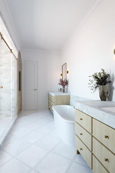 Furnished interior view inside a new home in , Dallas (Image 8).