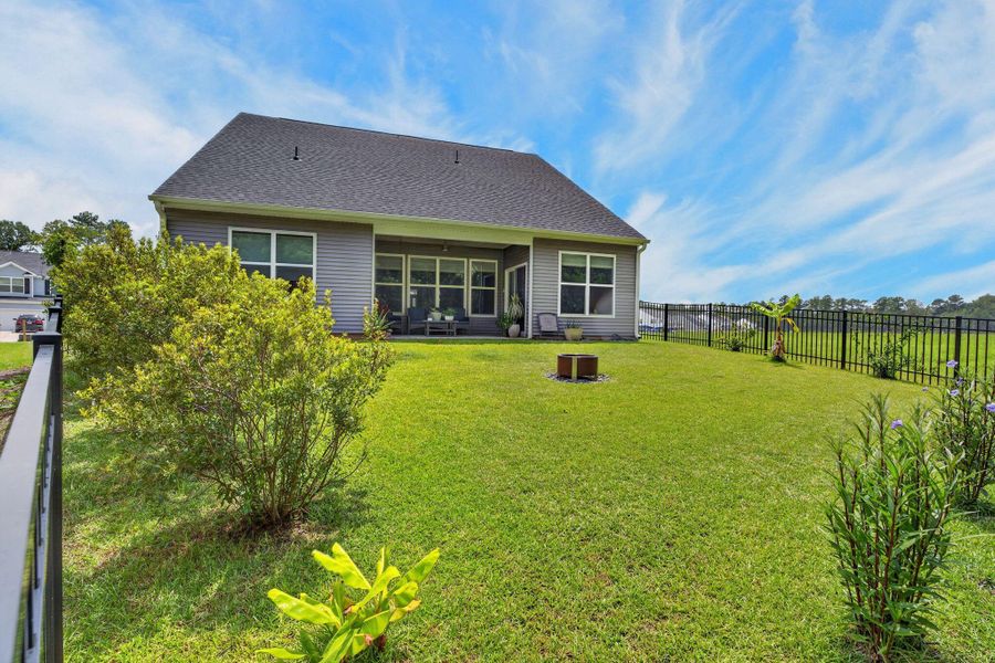 Exterior details and patio area of a home in , Ridgeville (Image 32).