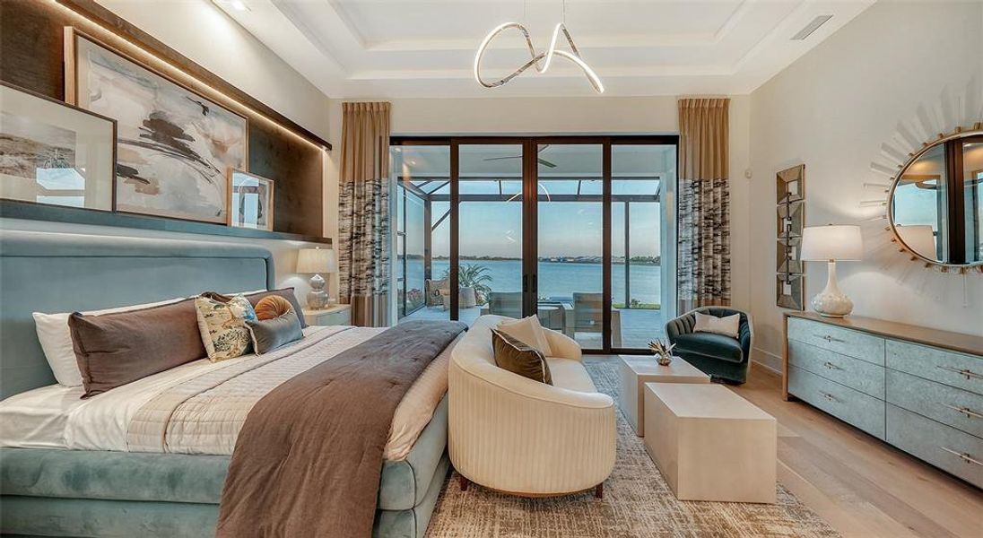 Furnished interior view inside a new home in Wild Blue at Waterside, Sarasota (Image 62).