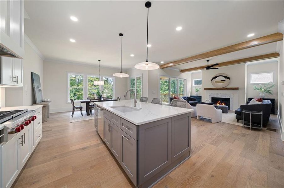 Furnished interior view inside a new home in , Atlanta (Image 13).