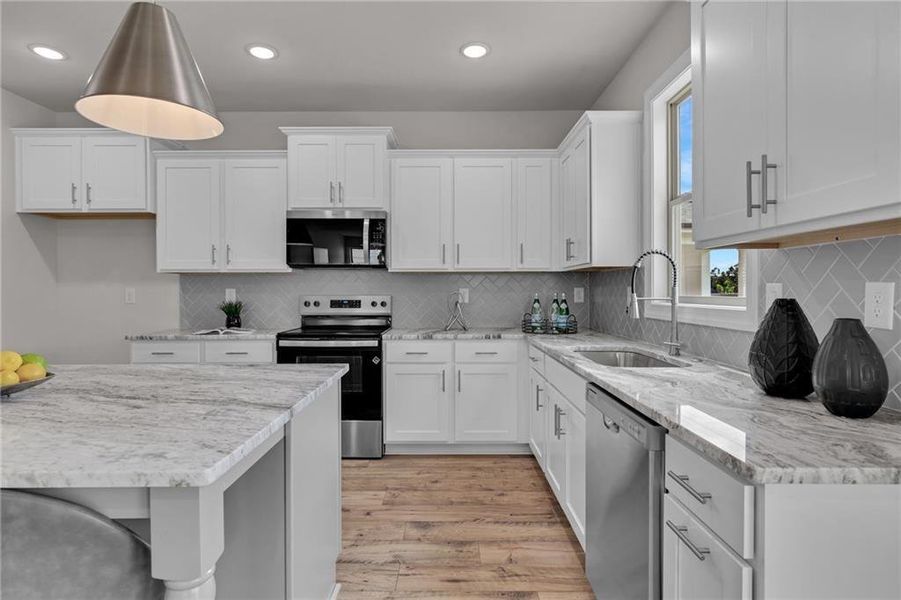 Furnished interior view inside a new home in , Buford (Image 10).