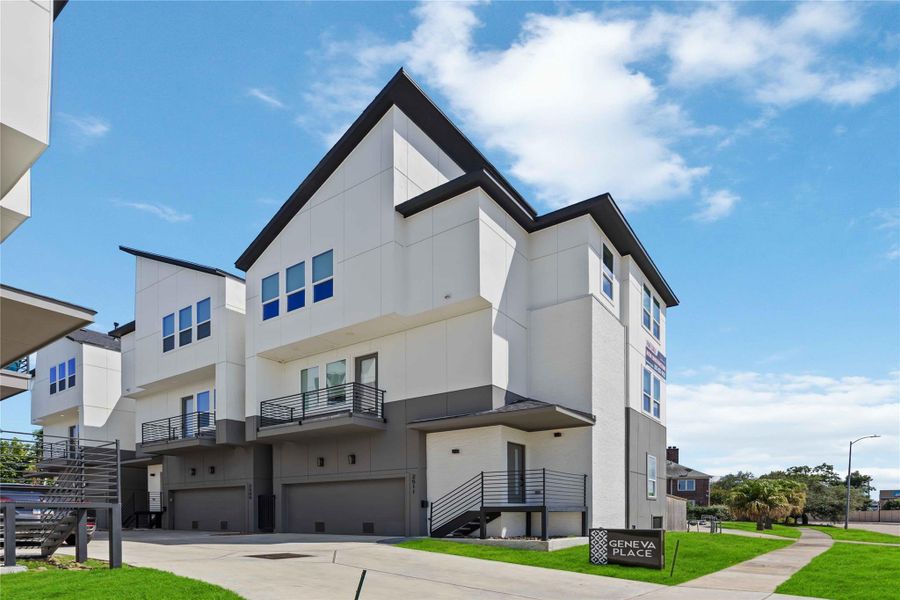 Front exterior of a new home in , Houston, TX, highlighting curb appeal (Image 1). Front exterior of a new home in , Houston, TX, highlighting curb appeal (Image 1).
