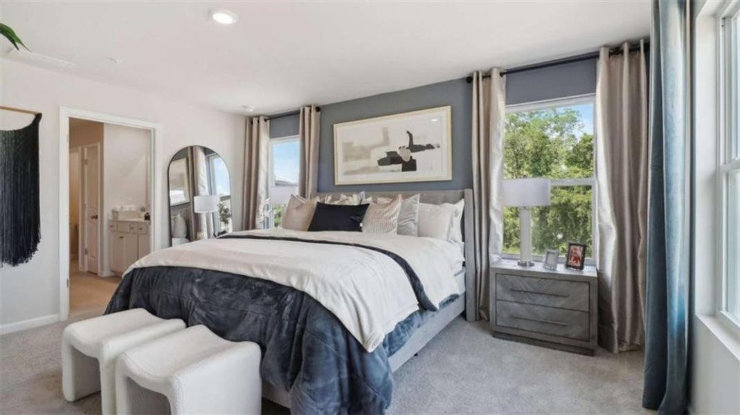 Furnished interior view inside a new home in Townes at Asbury, Hapeville (Image 13).