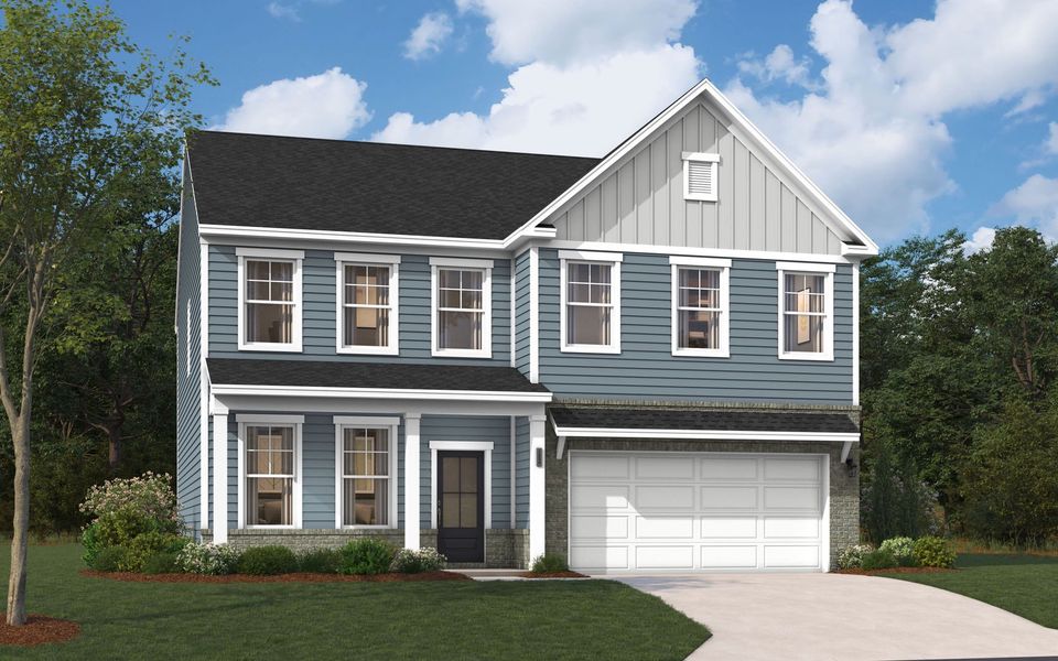 Representative exterior photo of a completed home built from the The Kershaw by Stanley Martin Homes in Riverside Ridge, Lawrenceville, GA (Image 82).