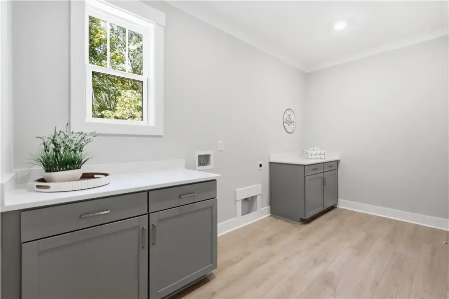 Ample counter space and built-in cabinetry define