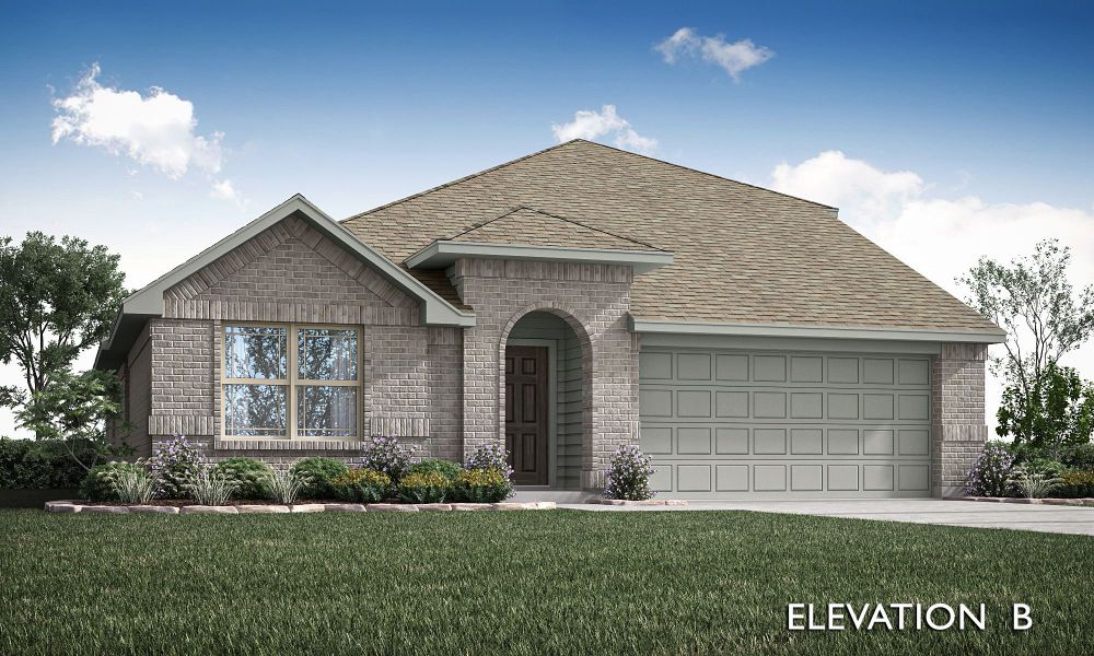 Elevation B. Redbud II New Home in Aubrey, TX