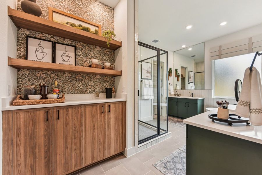 Representative furnished interior of a home built from the Sicily – 60′ Lot by Chesmar Homes in Lakes of Cane Island, Katy (Image 17).