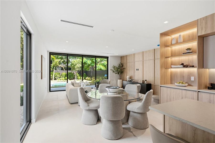Furnished interior view inside a new home in , Miami (Image 33).