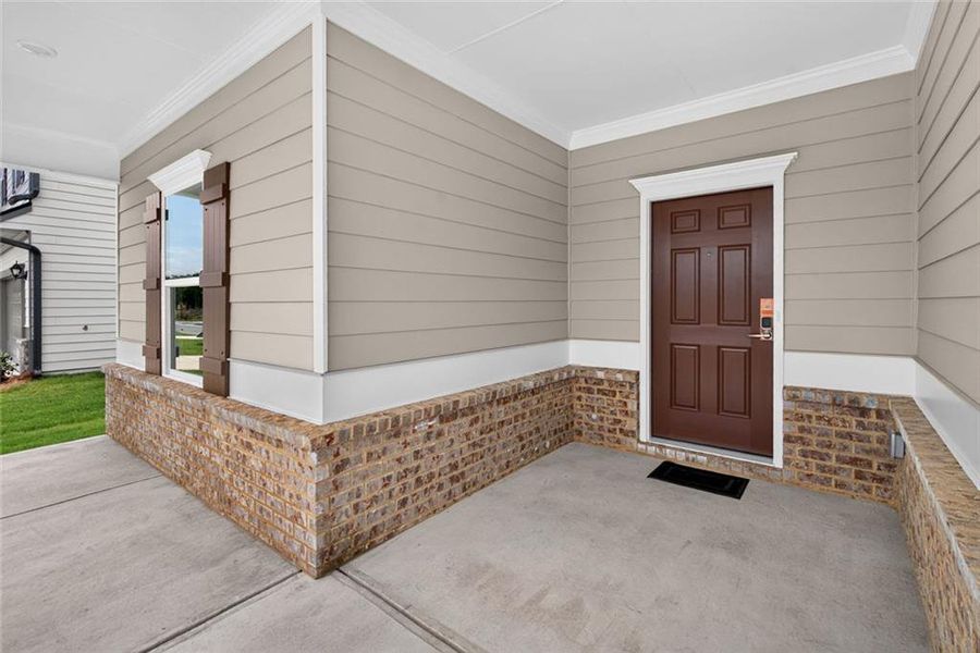 Exterior details and patio area of a home in Southbend, Rome (Image 17).