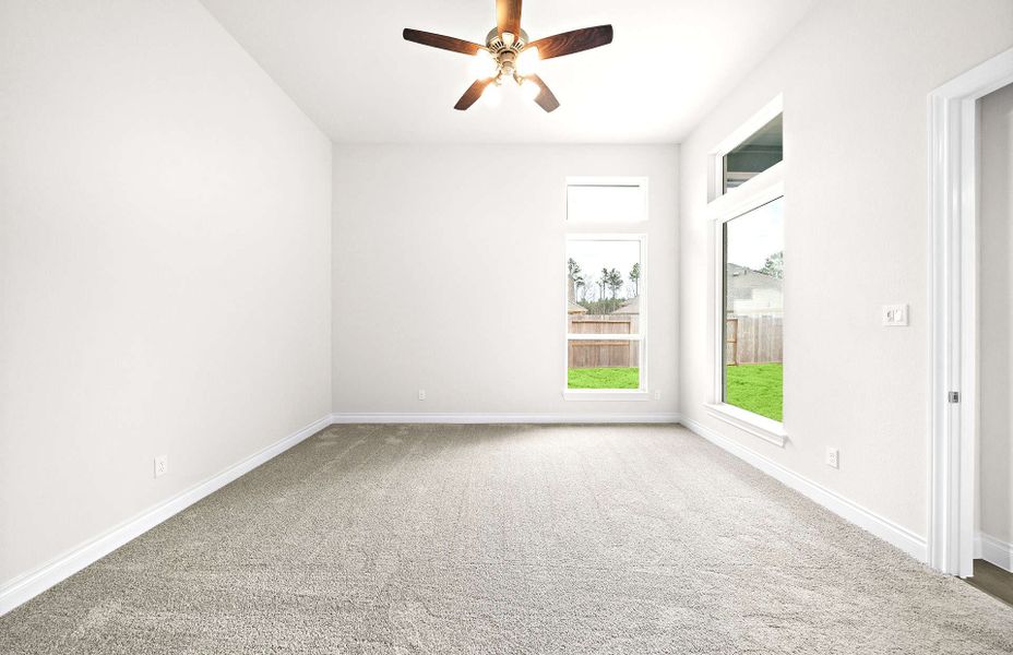 Representative unfurnished interior of a home built from the 2406 by Ravenna Homes in The Highlands 55′, Porter (Image 36).