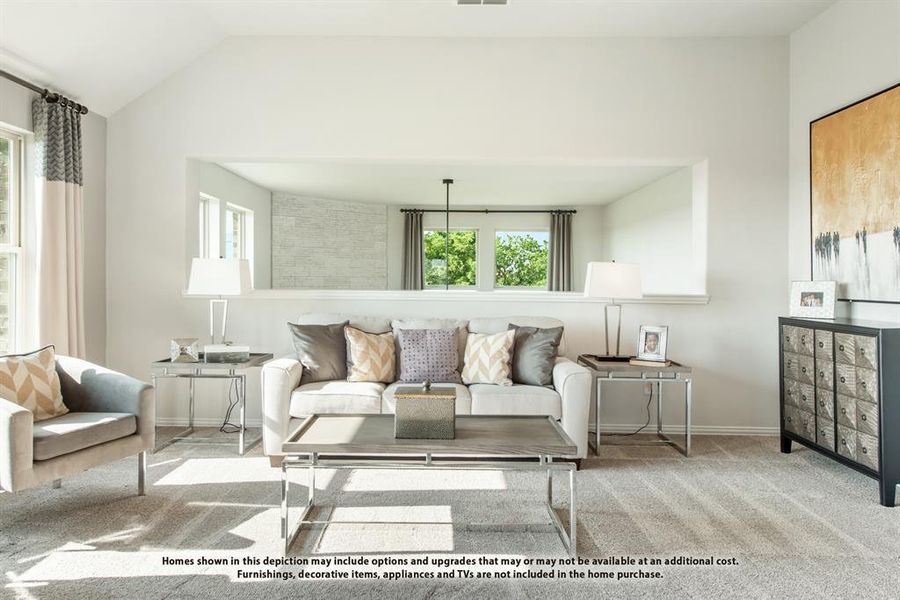 Furnished interior view inside a new home in The Oaks, Red Oak (Image 3). Furnished interior view inside a new home in The Oaks, Red Oak (Image 3).