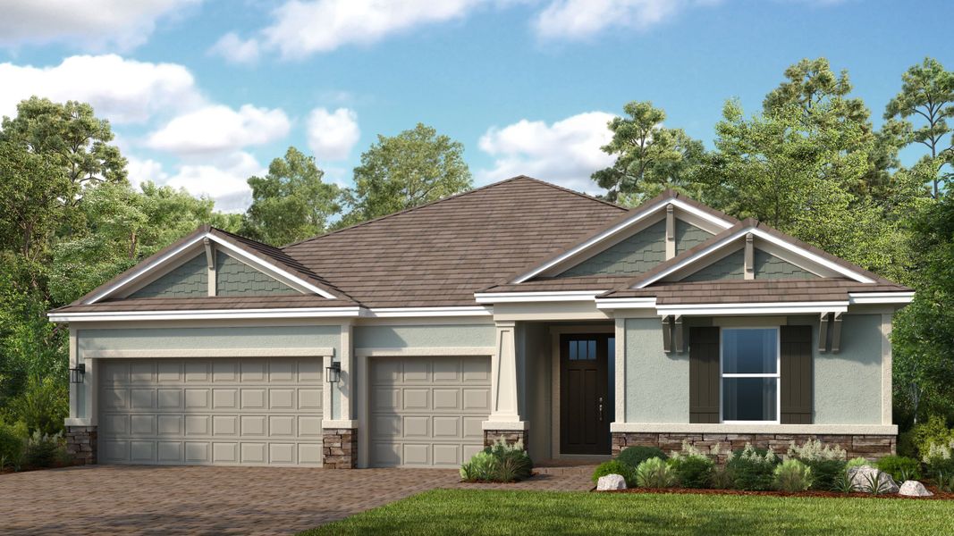 Representative exterior photo of a completed home built from the Saint Croix by Taylor Morrison in Victoria Lakes, Odessa, FL (Image 18).