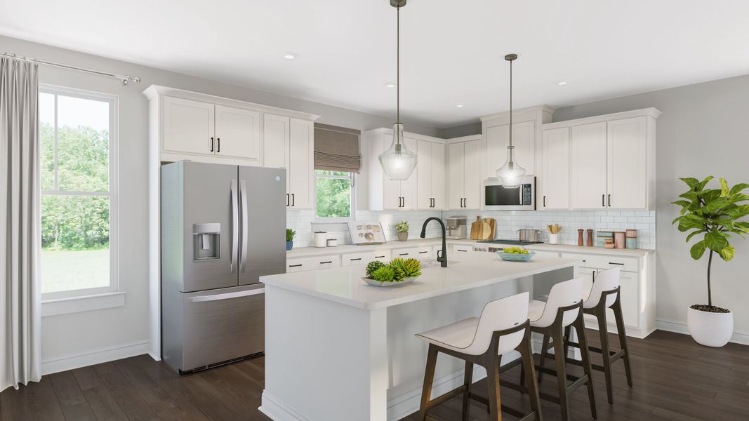 kitchen with large island