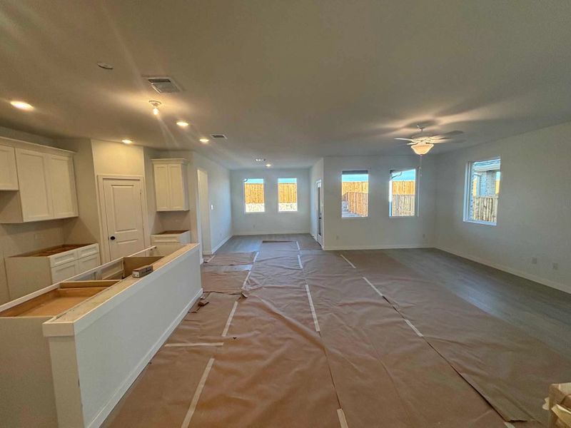 Open Kitchen-Living-Dining Room Construction Progress