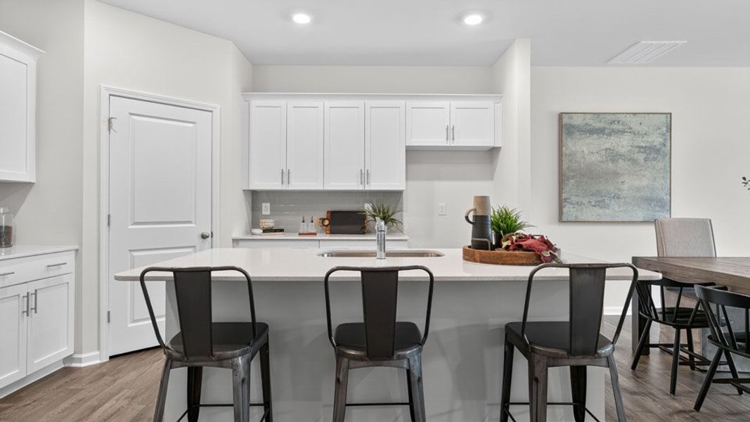Furnished interior view inside a new home in The Townes at Anderson Farm, Wendell (Image 4).