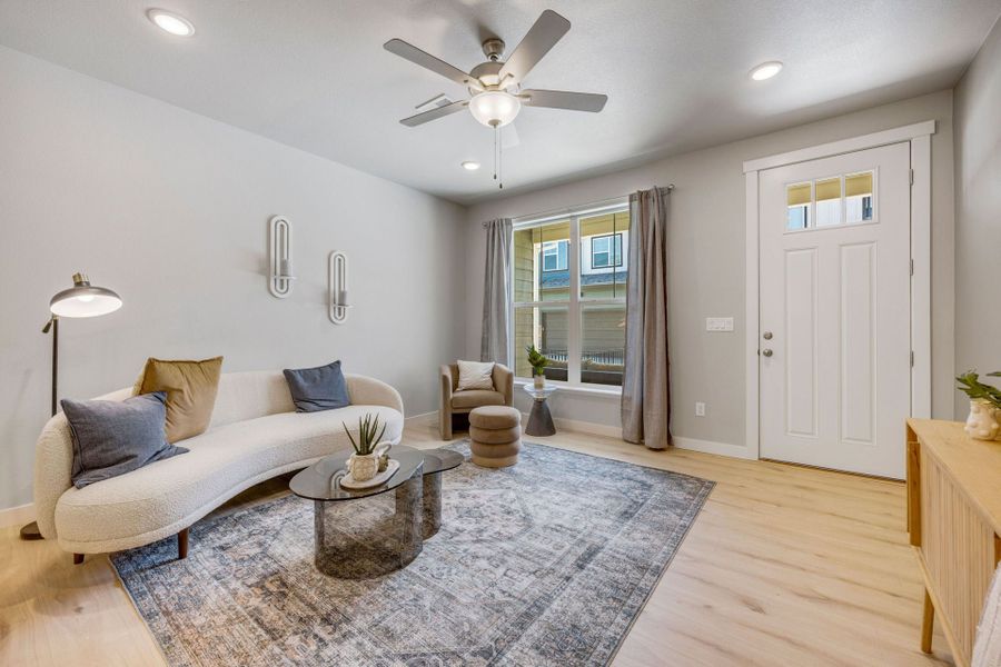 Representative furnished interior of a home built from the The Sloan by Landmark Homes in Highlands at Fox Hill, Longmont (Image 9). Representative furnished interior of a home built from the The Sloan by Landmark Homes in Highlands at Fox Hill, Longmont (Image 9).