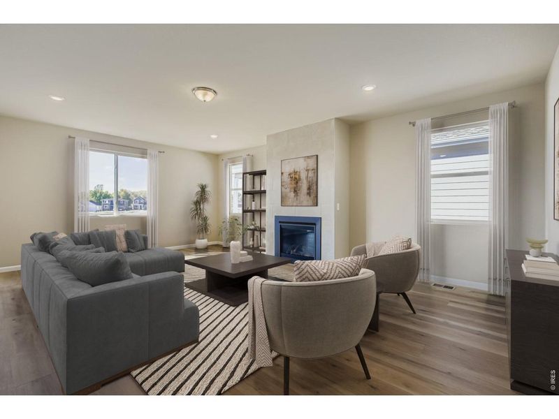 Furnished interior view inside a new home in Country Club Reserve, Fort Collins (Image 18).