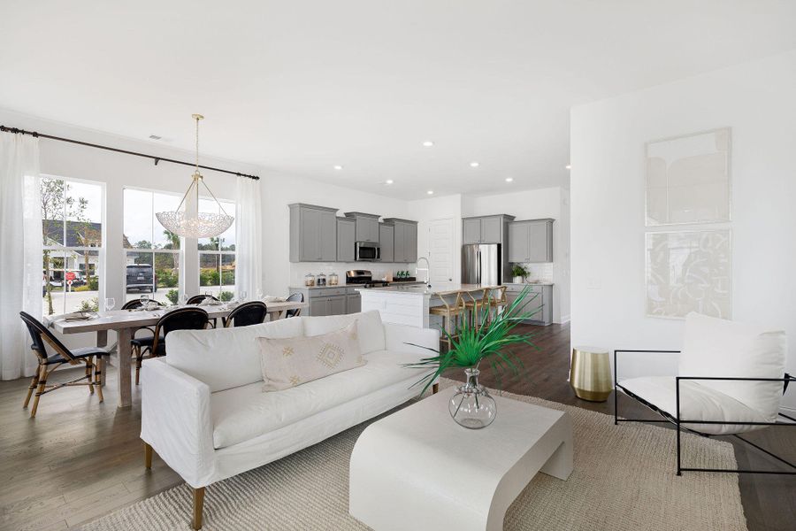 Furnished interior view inside a new home in Sweetgrass at Summers Corner, Summerville (Image 16).