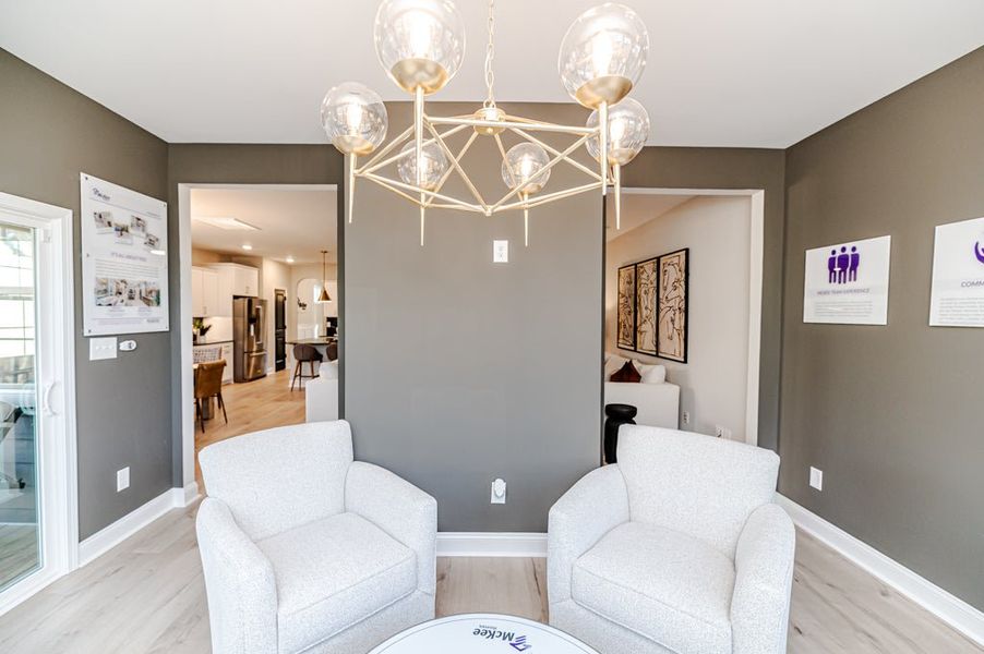 Representative furnished interior of a home built from the Biltmore by McKee Homes in Terrapin, Leland (Image 13).
