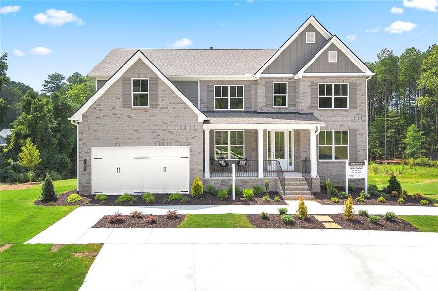 Front exterior of a new home in Sterlington, Canton, GA, highlighting curb appeal (Image 1).