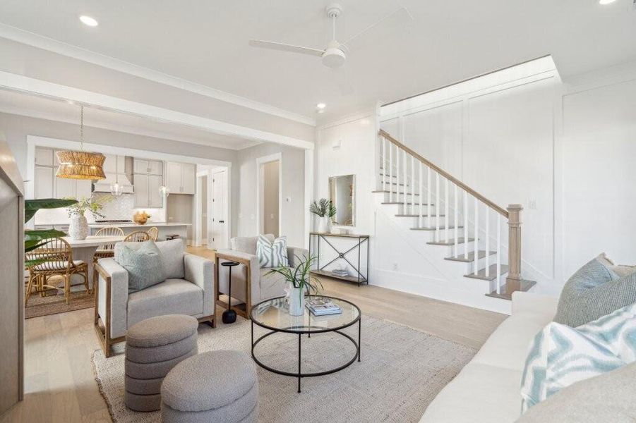 Furnished interior view inside a new home in , Charleston (Image 10).