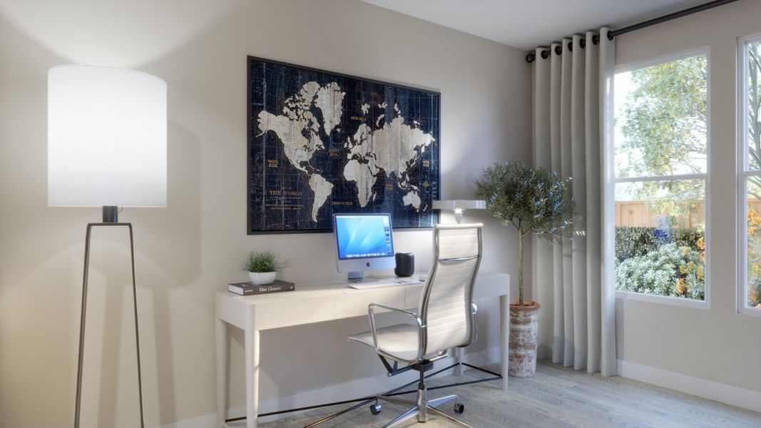 Furnished interior view inside a new home in Lariat, Liberty Hill (Image 9). Furnished interior view inside a new home in Lariat, Liberty Hill (Image 9).