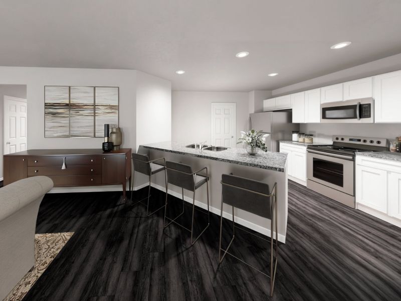 Representative furnished interior of a home built from the Sequoia by National HomeCorp in Forest Ridge, Edgefield (Image 5).