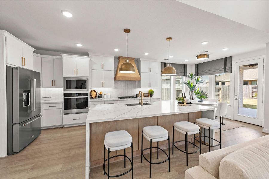 Furnished interior view inside a new home in The Trails, New Caney (Image 11). Furnished interior view inside a new home in The Trails, New Caney (Image 11).