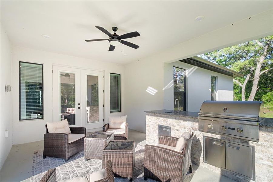 Exterior details and patio area of a home in Bella Terra, Hudson (Image 24).