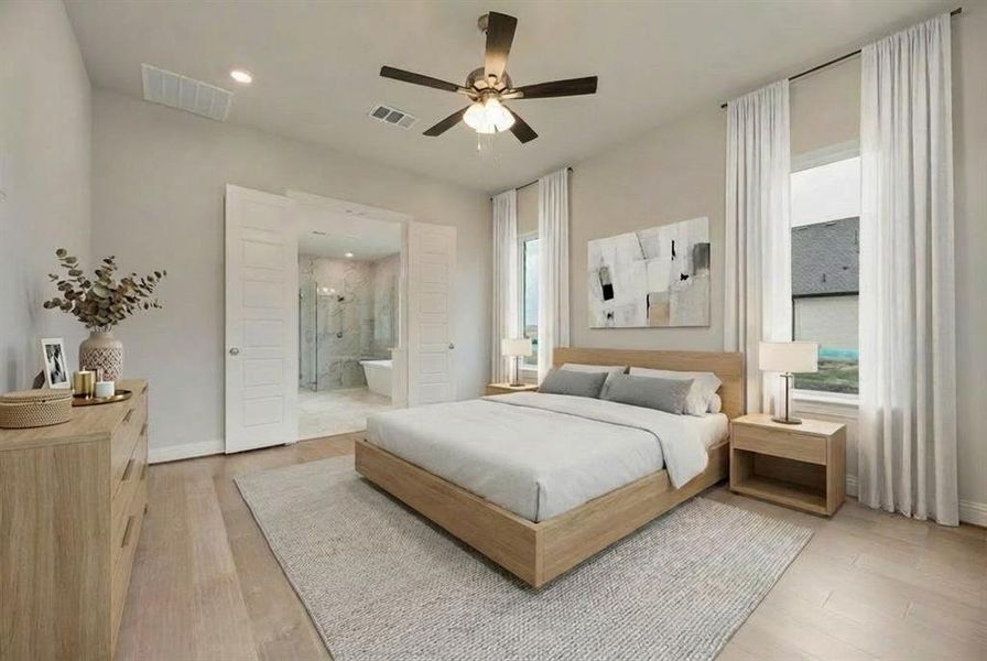 Furnished interior view inside a new home in Monterra, Fate (Image 9).