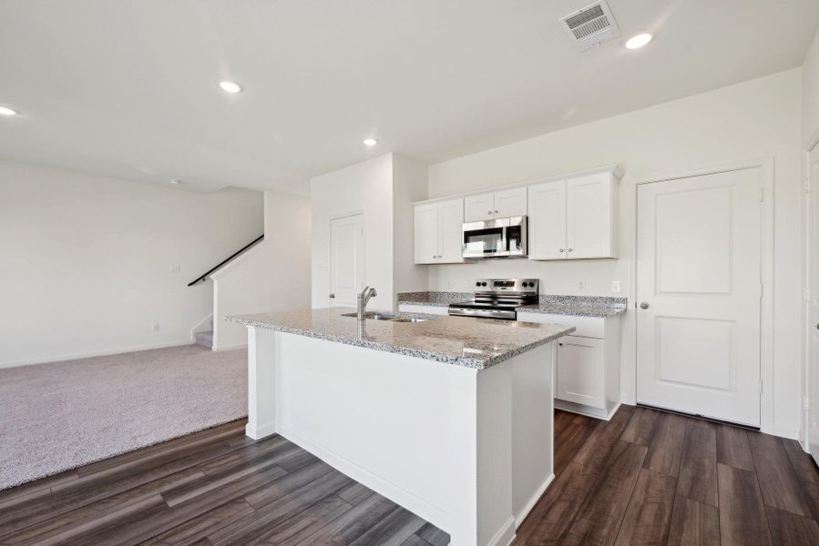 Furnished interior view inside a new home in Elm Park, Austin (Image 10). Furnished interior view inside a new home in Elm Park, Austin (Image 10).