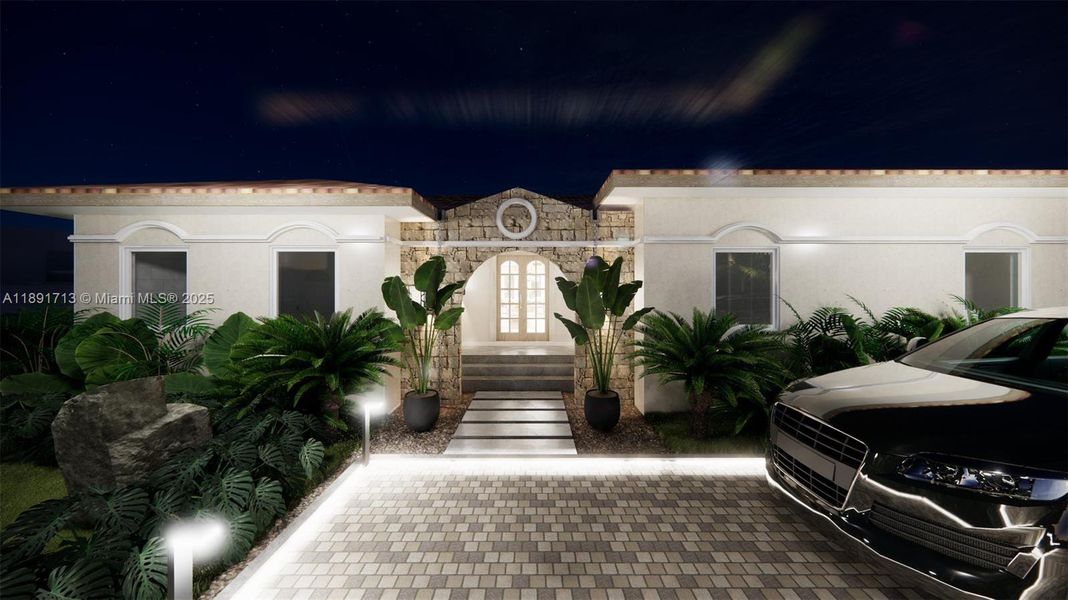 Front exterior of a new home in , Miami Shores, FL, highlighting curb appeal (Image 5). Front exterior of a new home in , Miami Shores, FL, highlighting curb appeal (Image 5).