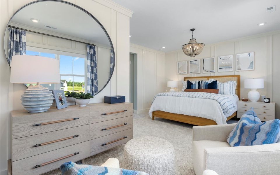 Representative furnished interior of a home built from the Lennox by Brookfield Residential in Townhomes at Wendell Falls, Wendell (Image 13).