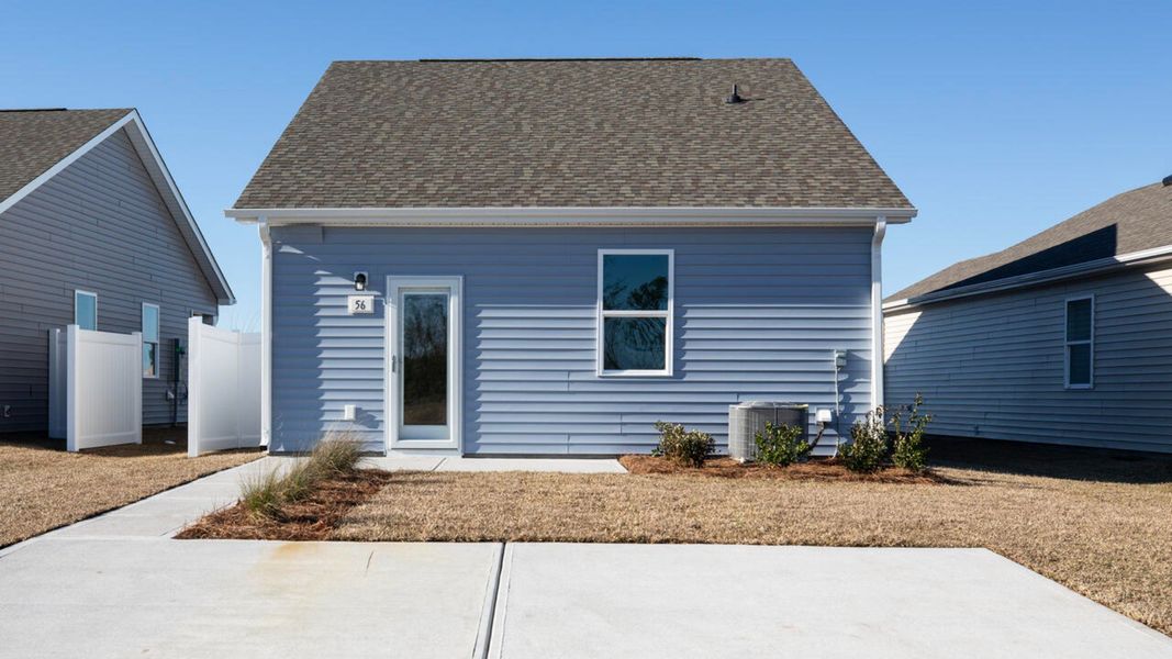 Representative exterior photo of a completed home built from the DELANEY by D.R. Horton in The Cottages at Blake Farm, Wilmington, NC (Image 4). Representative exterior photo of a completed home built from the DELANEY by D.R. Horton in The Cottages at Blake Farm, Wilmington, NC (Image 4).